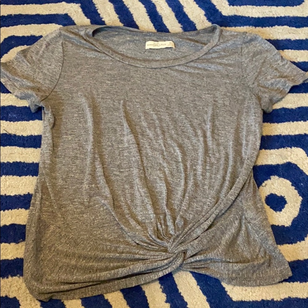 abercrombie grey twist shirt